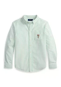Boys 8-20 Polo Bear Cotton Oxford Shirt