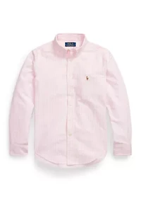 Boys 8-20 Striped Cotton Oxford Shirt