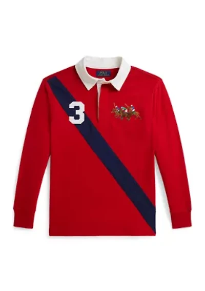 Boys 8-20 Triple-Pony Cotton Rugby Shirt