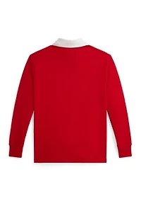 Boys 8-20 Triple-Pony Cotton Rugby Shirt