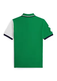 Boys 8-20 Polo Bear Cotton Mesh Shirt