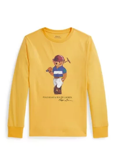 Boys 8-20 Polo Bear Cotton Long-Sleeve T-Shirt