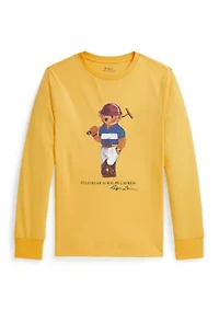 Boys 8-20 Polo Bear Cotton Long-Sleeve T-Shirt