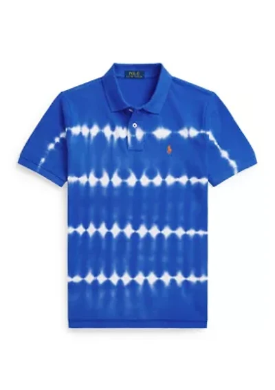 Boys 8-20 Tie-Dye Cotton Mesh Polo Shirt