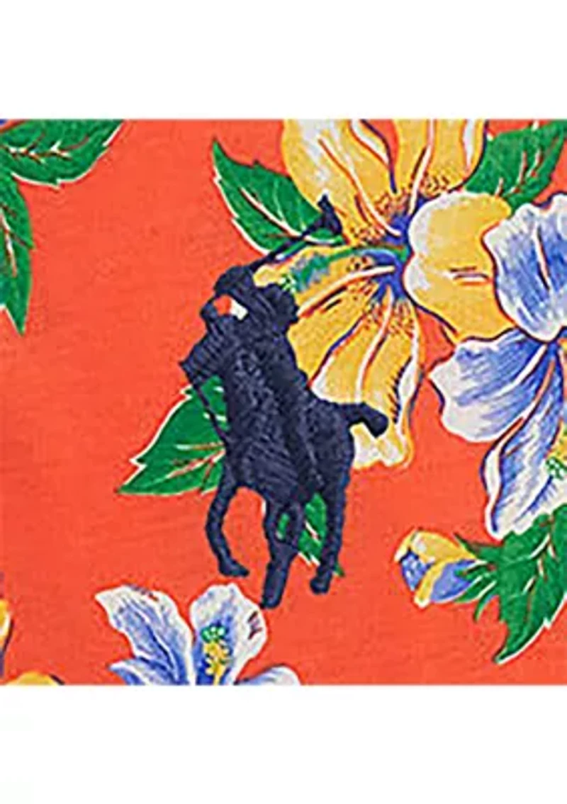 Boys - Floral-Print Cotton Jersey Polo Shirt