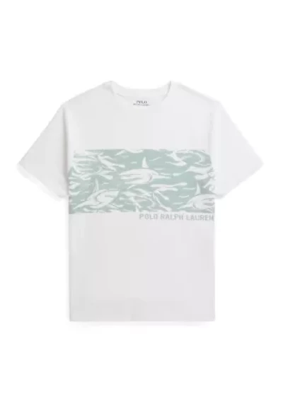 Boys 8-20 Shark-Print Cotton Jersey T-Shirt