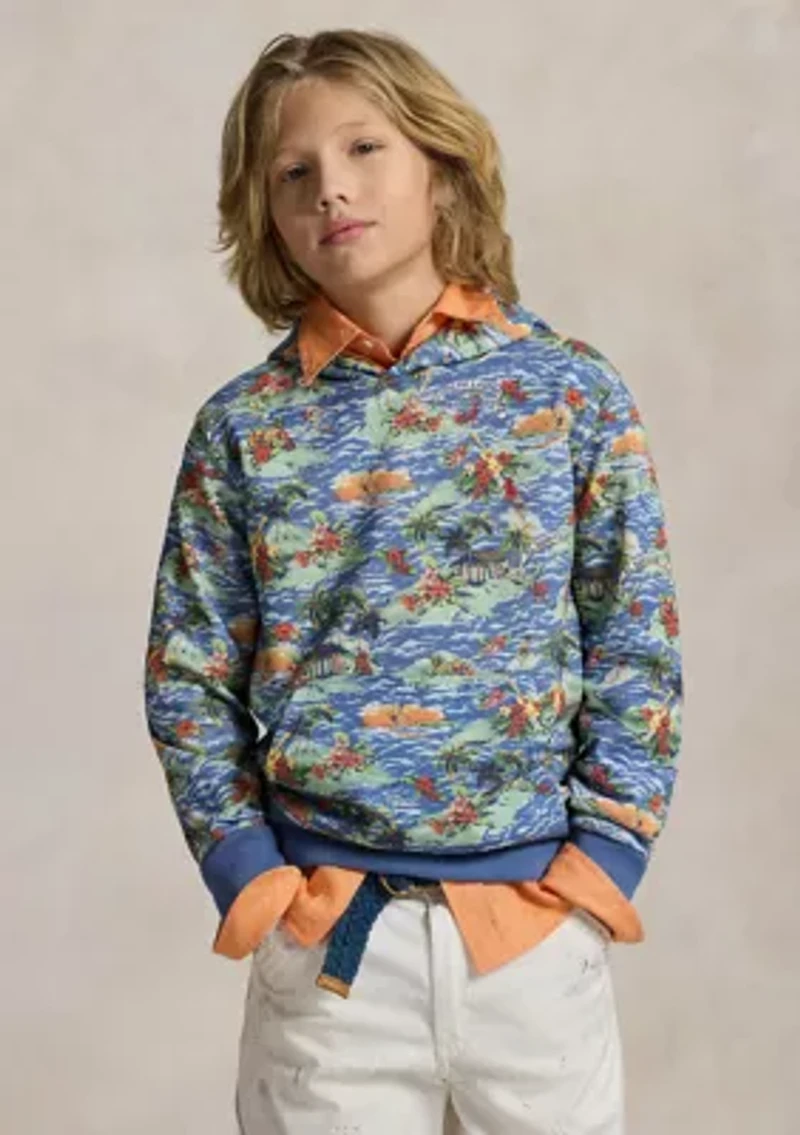 Boys - Tropical-Print French Terry Hoodie