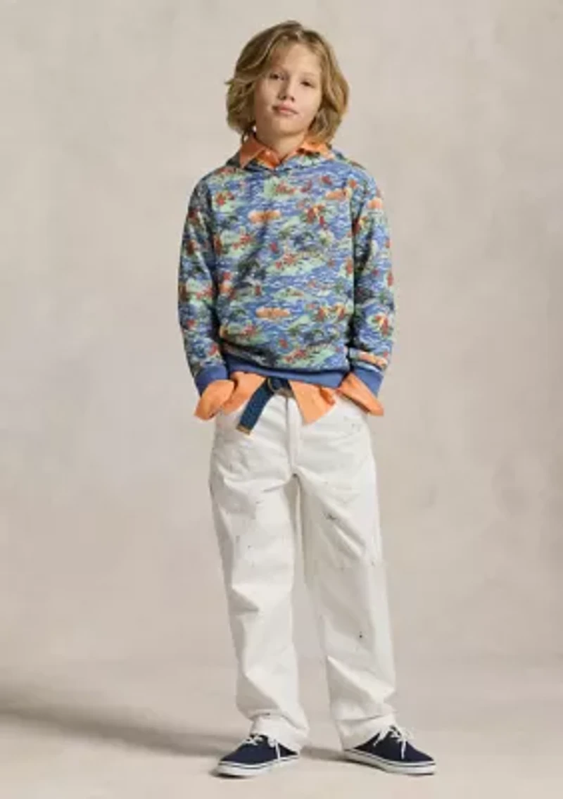 Boys - Tropical-Print French Terry Hoodie