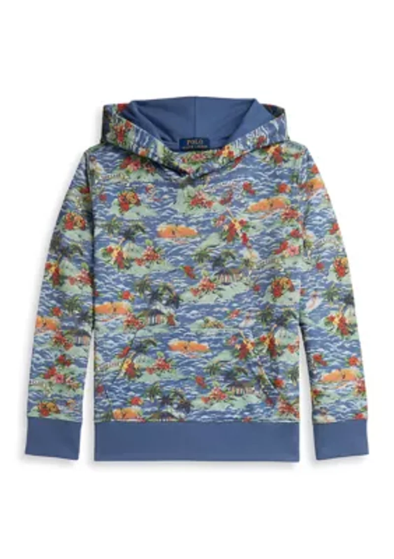 Boys - Tropical-Print French Terry Hoodie