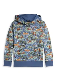Boys - Tropical-Print French Terry Hoodie