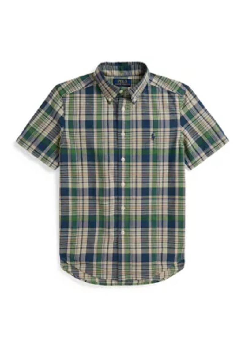Boys 8-20 Plaid Cotton Shirt