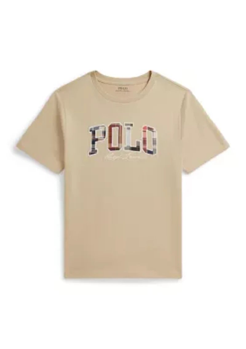 Boys 8-20 Madras-Logo Cotton Jersey Shirt