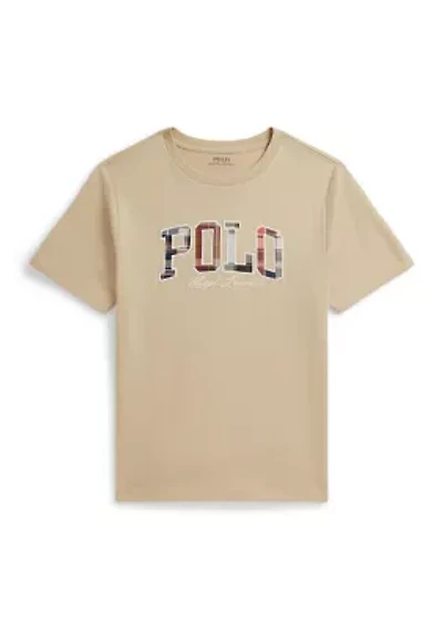Boys 8-20 Madras-Logo Cotton Jersey Shirt