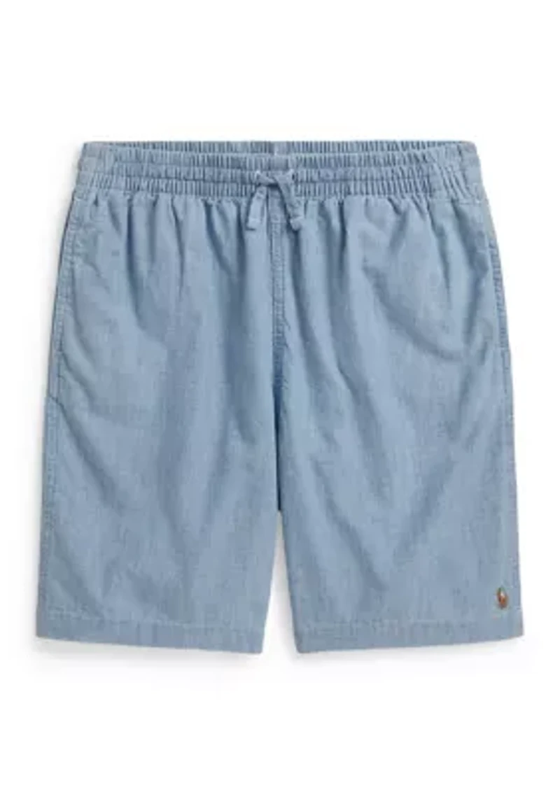 Boys 8-20 Big Fit Cotton Chambray Shorts