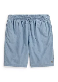 Boys 8-20 Big Fit Cotton Chambray Shorts