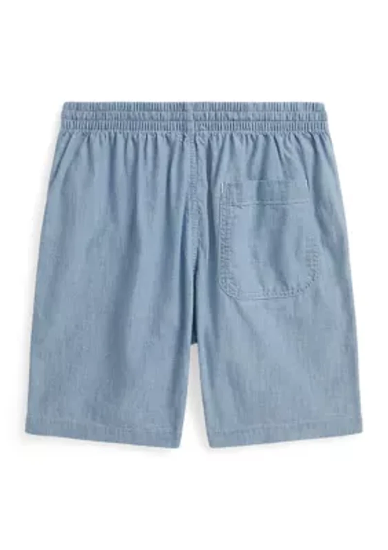 Boys 8-20 Big Fit Cotton Chambray Shorts