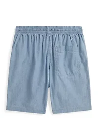 Boys 8-20 Big Fit Cotton Chambray Shorts