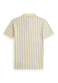 Boys 8-20 Striped Oxford Mesh Polo Shirt