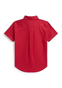 Boys 8-20 Cotton Twill Short-Sleeve Shirt