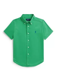 Boys 8-20 Cotton Twill Short-Sleeve Shirt