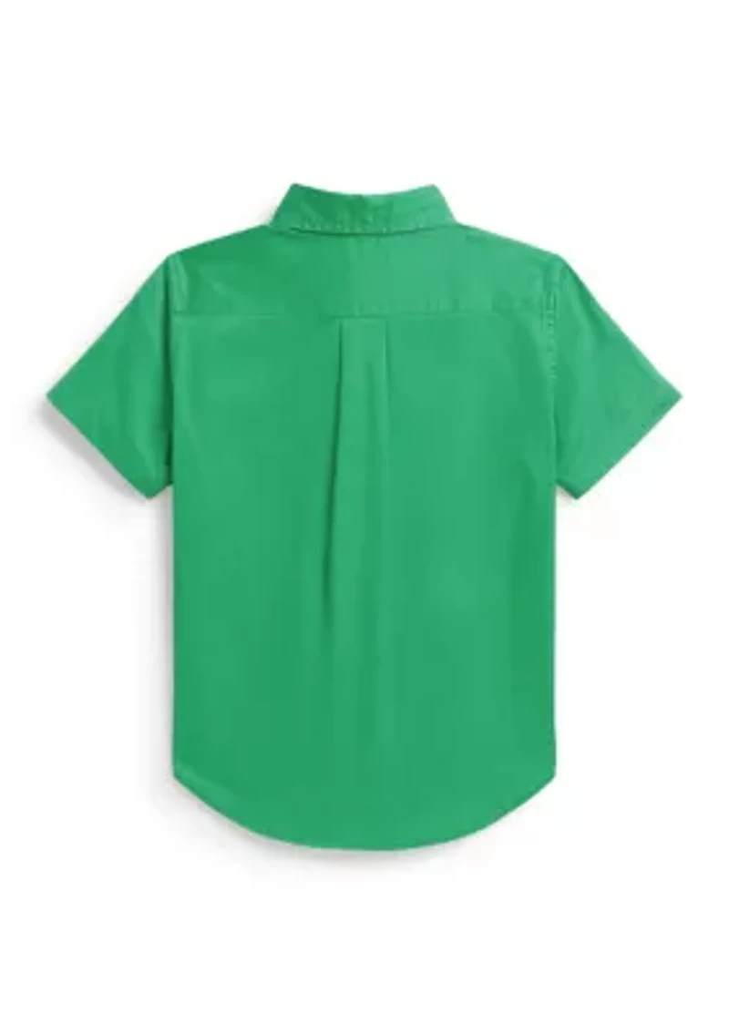 Boys 8-20 Cotton Twill Short-Sleeve Shirt