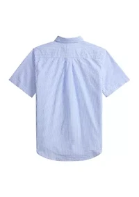Boys 8-20 Striped Cotton Seersucker Shirt