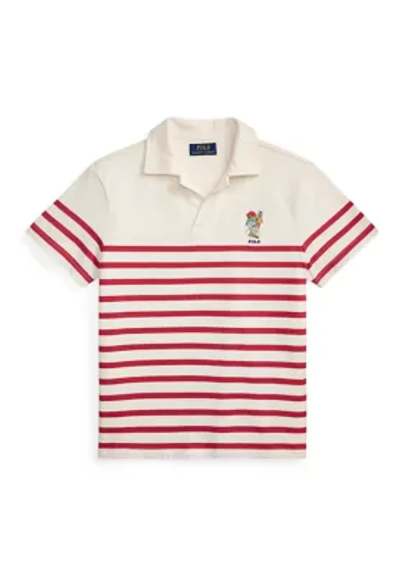 Boys 8-20 Polo Bear Striped Cotton Shirt