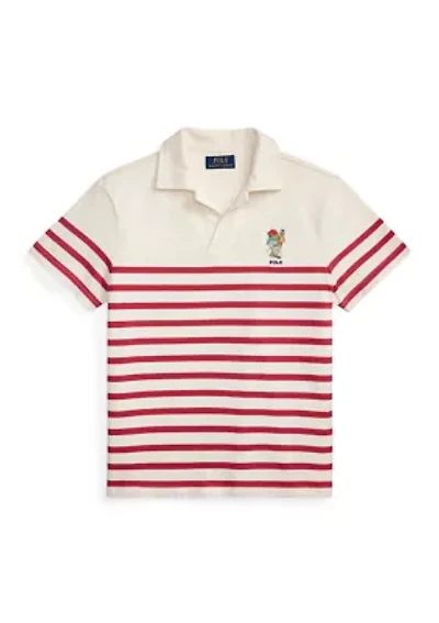 Boys 8-20 Polo Bear Striped Cotton Shirt
