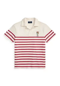 Boys 8-20 Polo Bear Striped Cotton Shirt