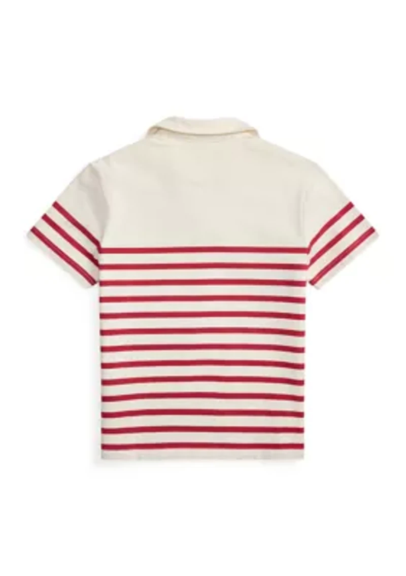 Boys 8-20 Polo Bear Striped Cotton Shirt