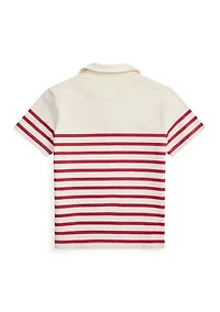 Boys 8-20 Polo Bear Striped Cotton Shirt