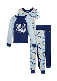 Boys 4-7 Deep Sleeper 4 Piece Pajama Set