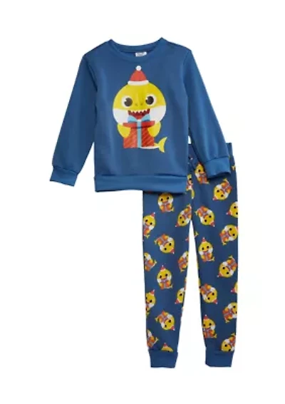 Boys 4-7 Baby Shark Santa Set