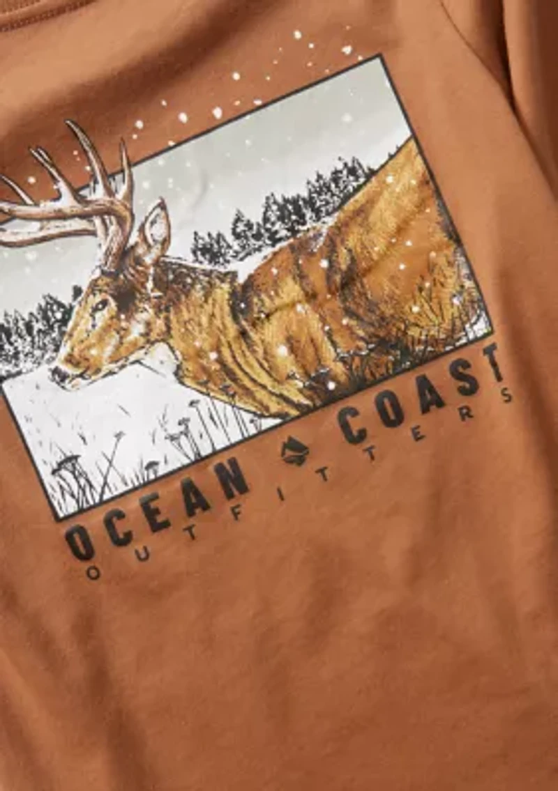 Boys 4-7 Long Sleeve Deer Graphic T-Shirt