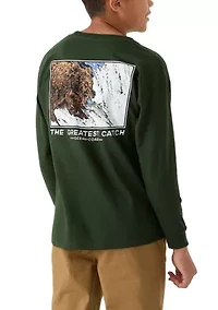 Boys 8-20 Fishing Bear Graphic T-Shirt