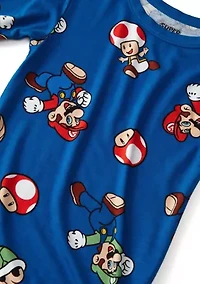 Boys 4-10 Strike a Pose Super Mario Pajama Set