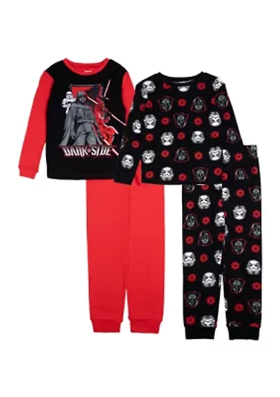 Boys 4-10 4 Piece Printed Pajama Set