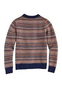 Boys 8-20 Fair Isle Crew Neck Sweater