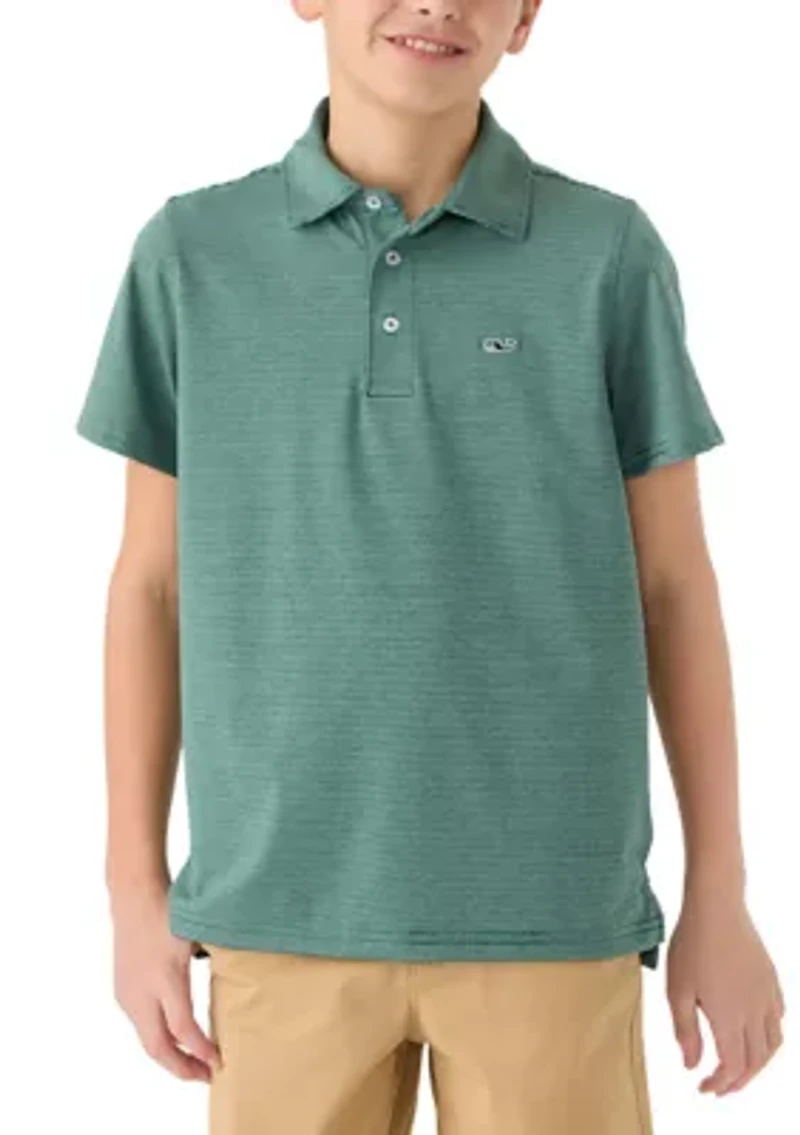 Boys 8-20 Short Sleeve Whale Logo Polo Shirt
