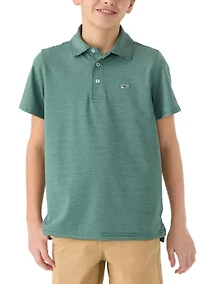 Boys 8-20 Short Sleeve Whale Logo Polo Shirt