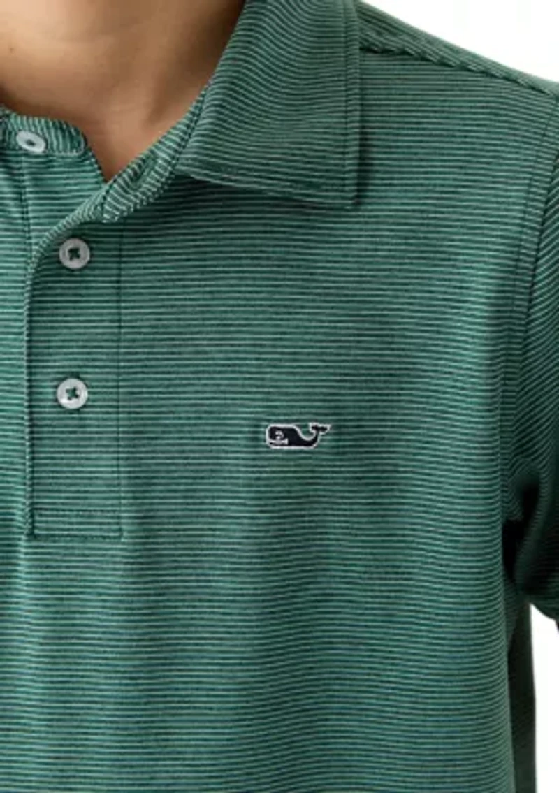 Boys 8-20 Short Sleeve Whale Logo Polo Shirt
