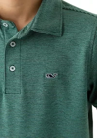 Boys 8-20 Short Sleeve Whale Logo Polo Shirt