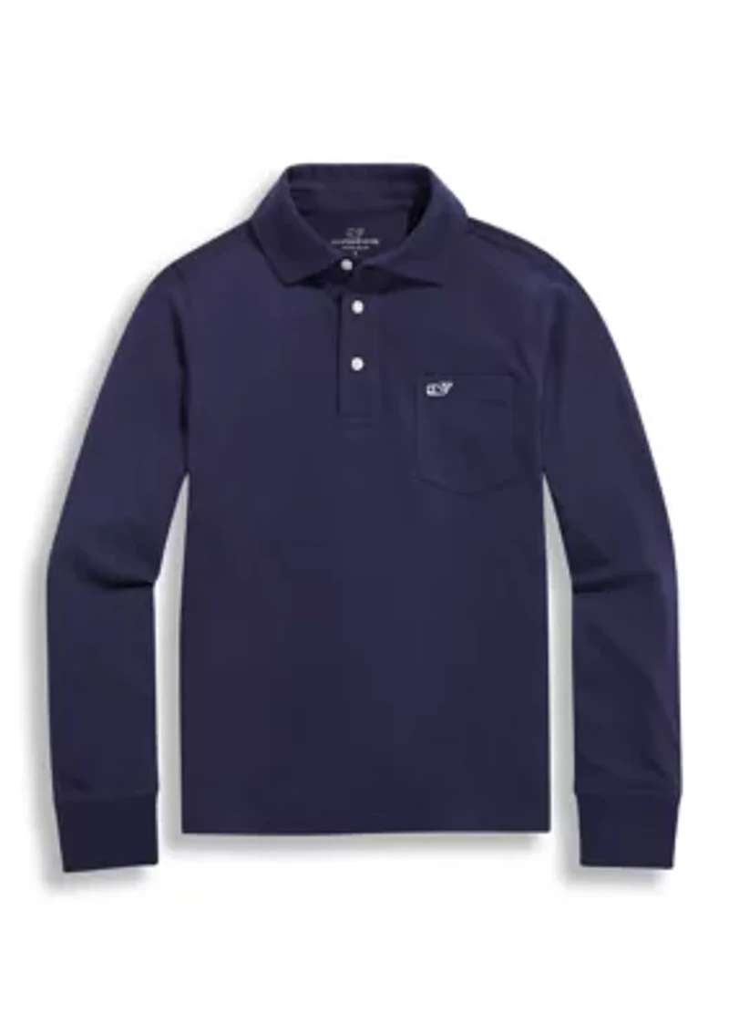 Boys 8-20 Surf Long Sleeve Polo Shirt