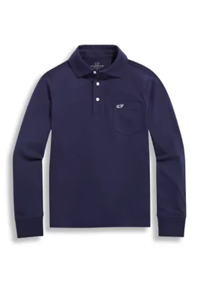 Boys 8-20 Surf Long Sleeve Polo Shirt