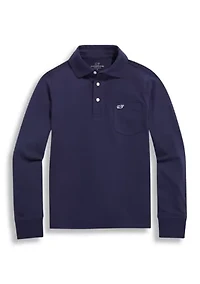 Boys 8-20 Surf Long Sleeve Polo Shirt