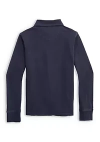 Boys 8-20 Surf Long-Sleeve Garment-Dye Polo
