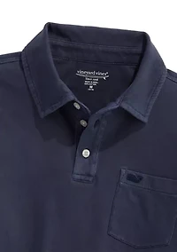 Boys 8-20 Surf Long-Sleeve Garment-Dye Polo