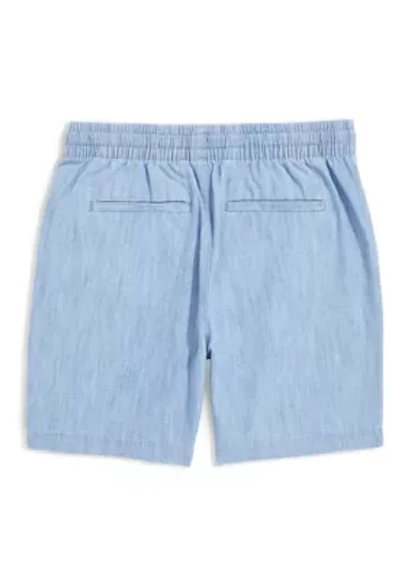 Boys 8-20 Pull On Chambray Shorts