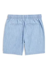 Boys 8-20 Pull On Chambray Shorts
