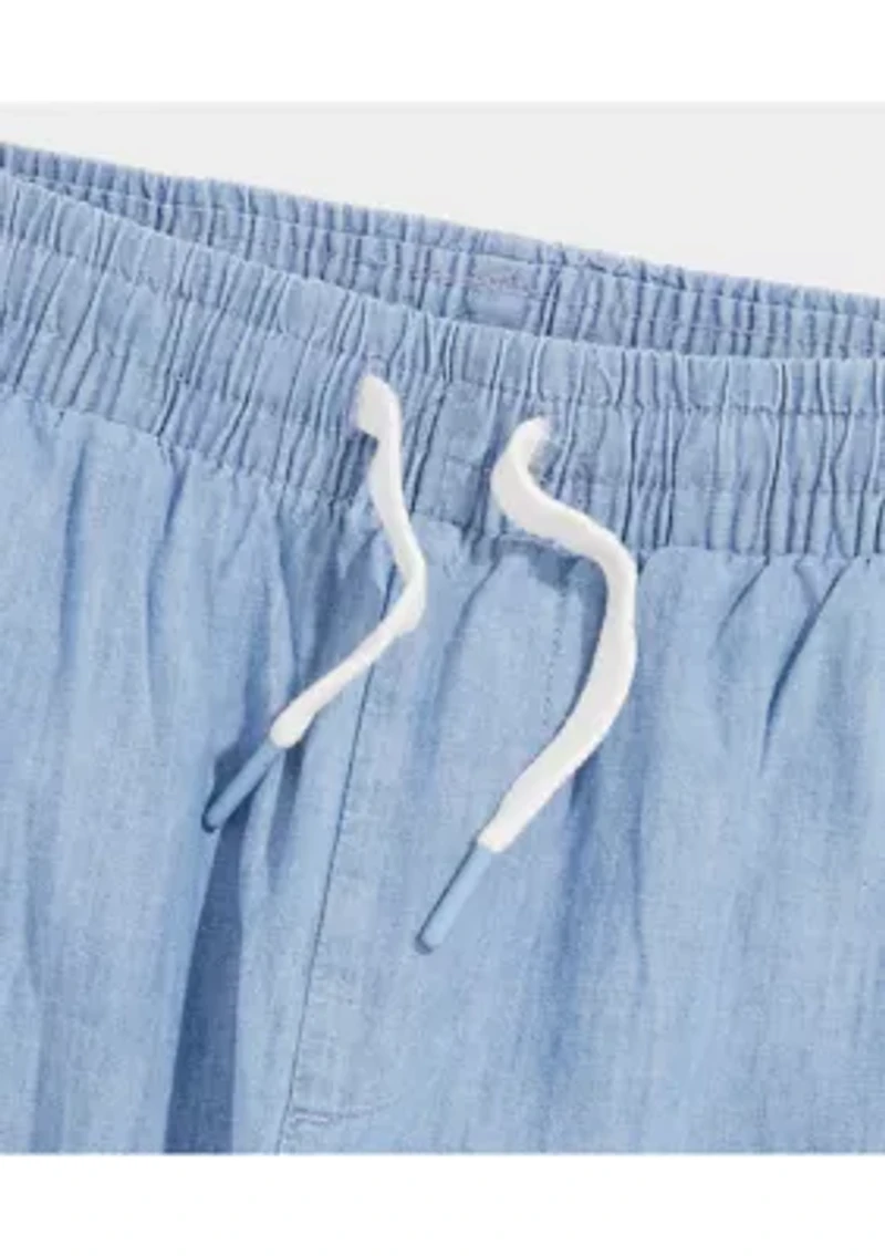 Boys 8-20 Pull On Chambray Shorts